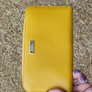 Furla  yellow Continental wallet EUC
